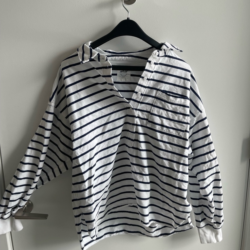 Aerie Striped Long Sleeve Shirt